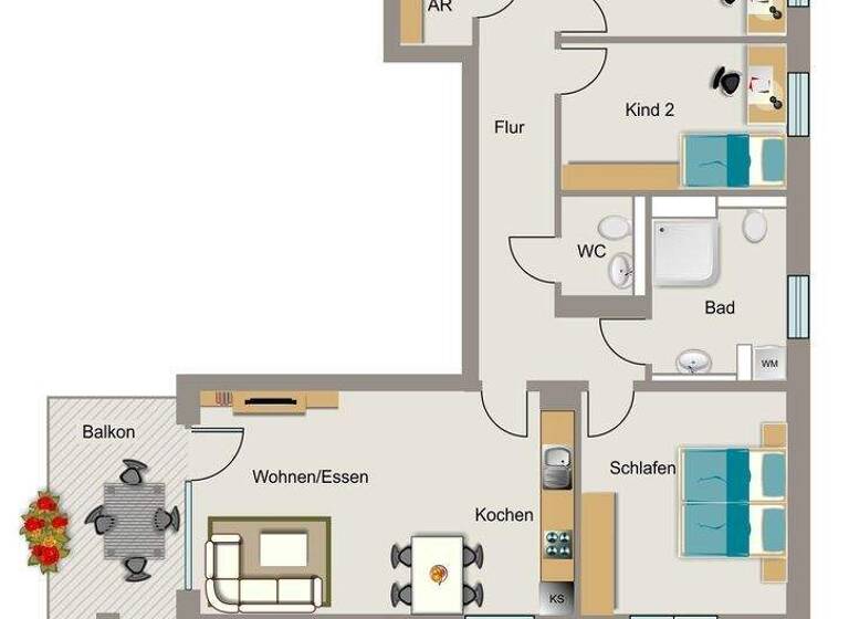Wohnung zur Miete 1.538 € 4 Zimmer 102,5 m² EG frei ab 01.04.2026 Heisingen Essen 45259