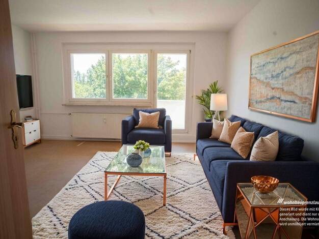 Wohnung zur Miete 400 € 3 Zimmer 62,4 m² 2. Geschoss Röpersdorfer Straße 15 Prenzlau Prenzlau 17291