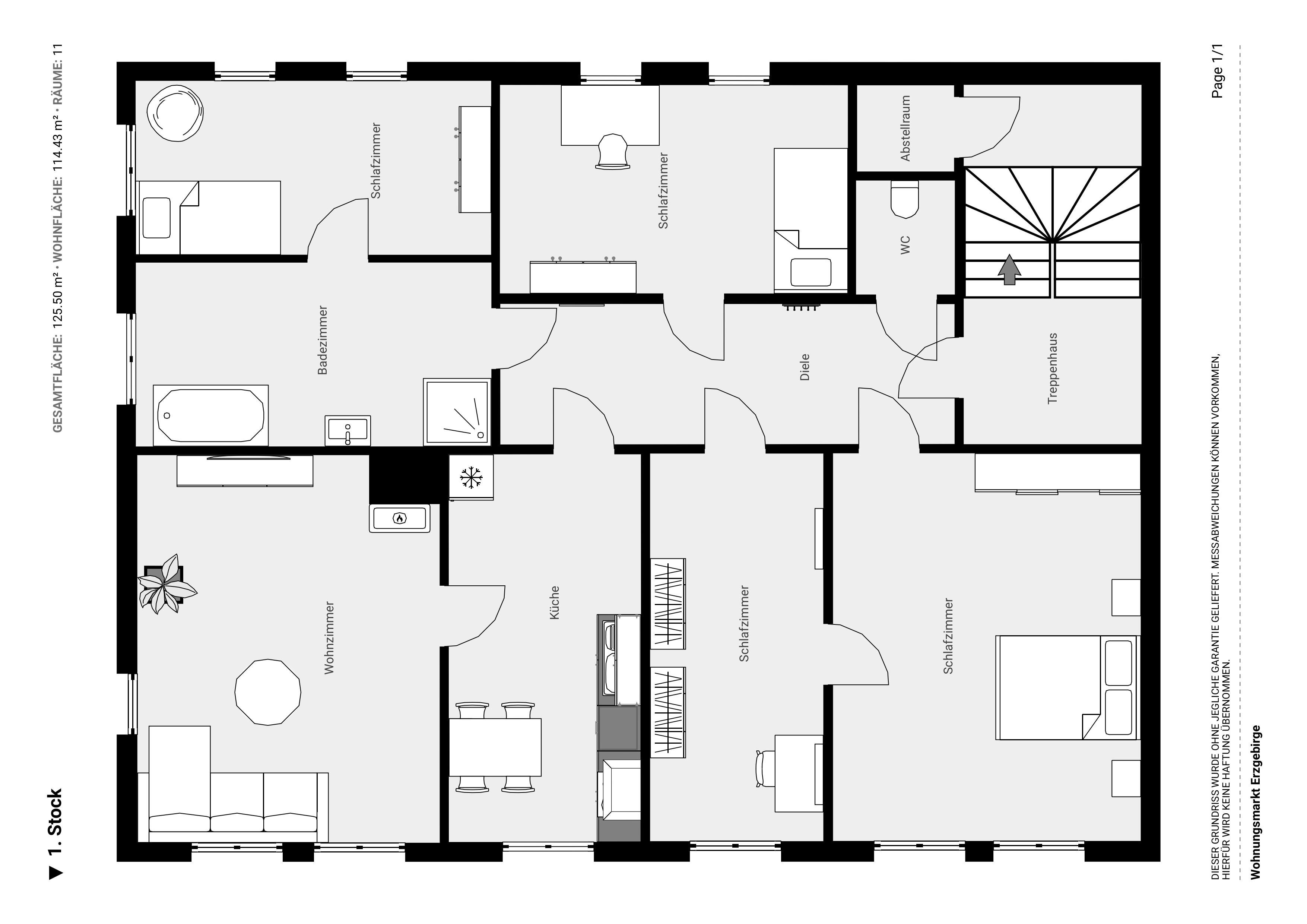 Wohnung zur Miete 625 € 5 Zimmer 113,5 m²<br/>Wohnfläche 2.<br/>Geschoss ab sofort<br/>Verfügbarkeit Sehmatal-Sehma Sehmatal 09465