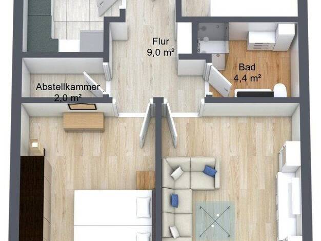 Wohnung zum Kauf provisionsfrei 311.000 € 3 Zimmer 73 m² 2. Geschoss Buchloe Buchloe 86807