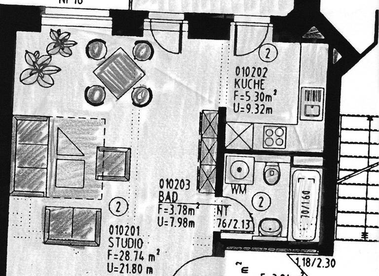Studio zum Kauf 119.000 € 1 Zimmer 40,8 m² Geschoss EG/3 frei ab sofort Bülowstraße 21 Volkmarsdorf Leipzig 04315