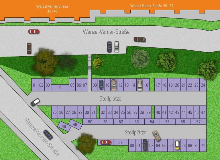 Außenstellplatz zur Miete provisionsfrei 35,70 € Wenzel-Verner-Str. 39-57 Helbersdorf Chemnitz 09120