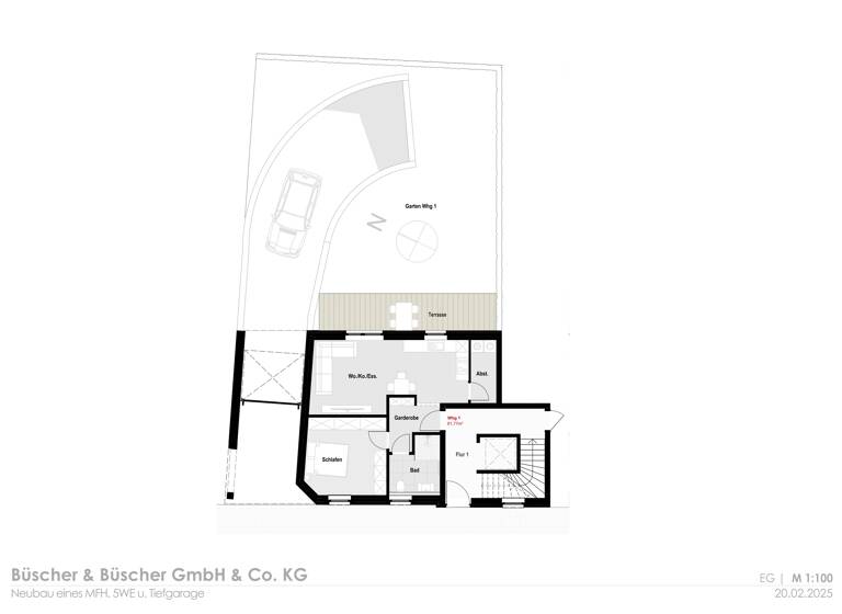 Wohnung zum Kauf 264.400 € 2 Zimmer 61,8 m²<br/>Wohnfläche EG<br/>Geschoss Emsdetten 48282