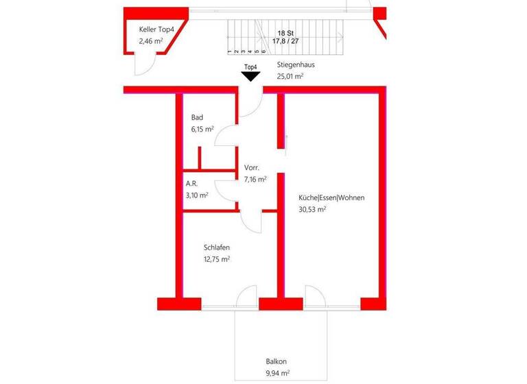 Wohnung zum Kauf - Erstbezug 284.708 € 2 Zimmer 59,7 m² EG Aurach am Hongar 66 Aurach am Hongar 4861