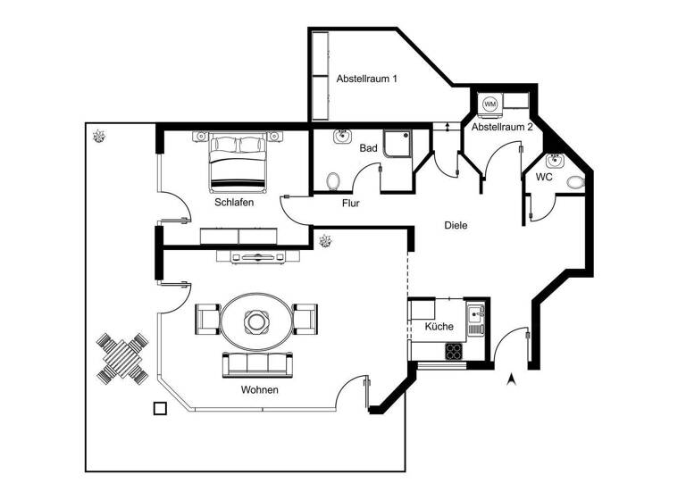 Wohnung zum Kauf 225.000 € 2 Zimmer 86 m² Lütjensee 22952