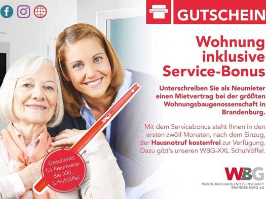 Wohnung zur Miete 286 € 2 Zimmer 42,1 m² 2. Geschoss Emsterstraße 1 / 205 Nord Brandenburg 14770