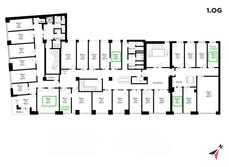 Bürofläche zur Miete provisionsfrei 1.499 € 38 m² Bürofläche Raboisen Hamburg-Altstadt Hamburg 20095