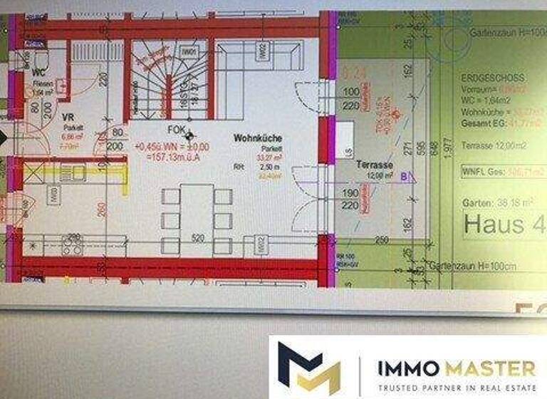 Reihenmittelhaus zur Miete 1.682 € 6 Zimmer 128 m² 106 m² Grundstück Dumreichergasse Wien 1220