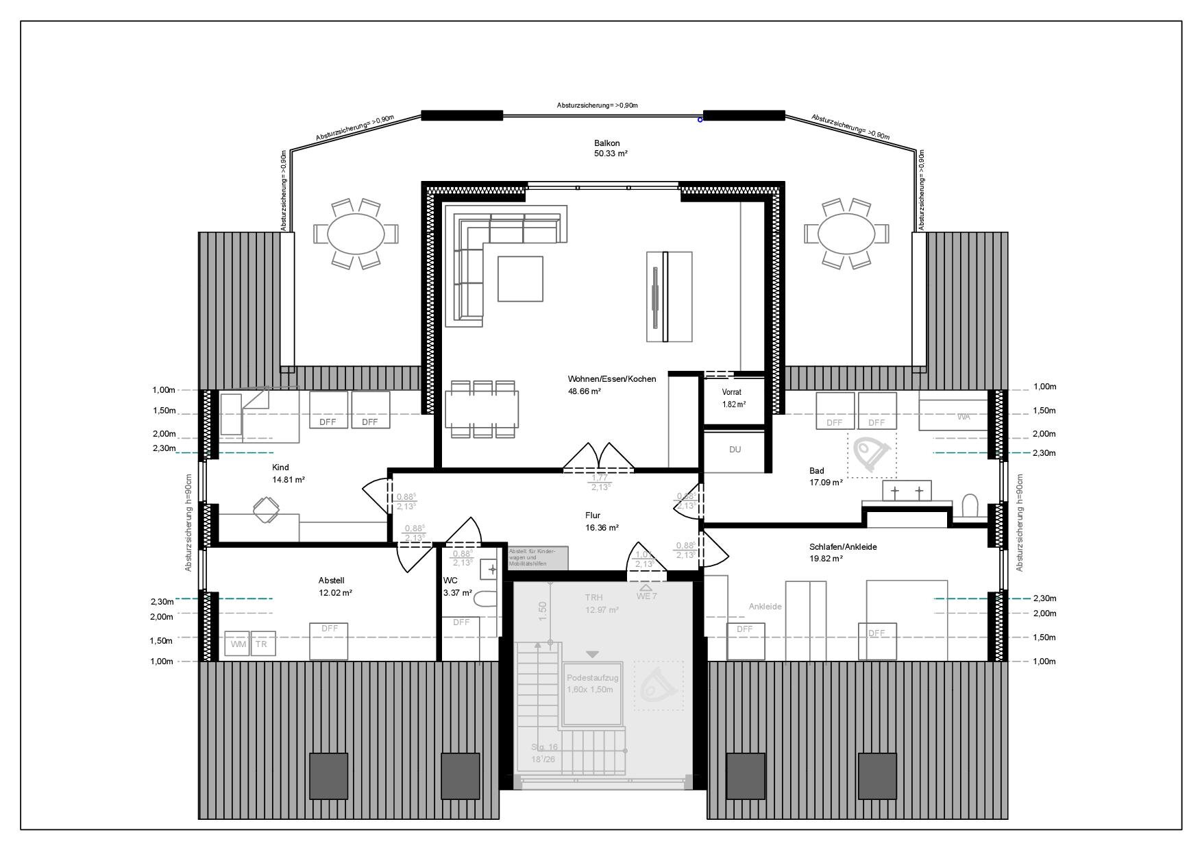 Penthouse zum Kauf als Kapitalanlage geeignet 674.652 € 4 Zimmer 153,3 m²<br/>Wohnfläche Drosselstraße 12 Greven Greven 48268