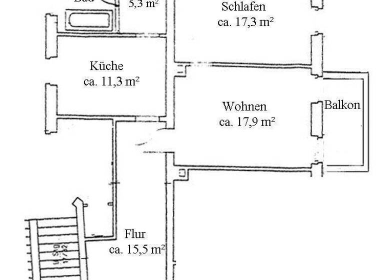 Wohnung zur Miete 620 € 2 Zimmer 73 m² 1. Geschoss frei ab 01.03.2026 Leuben Dresden 01257
