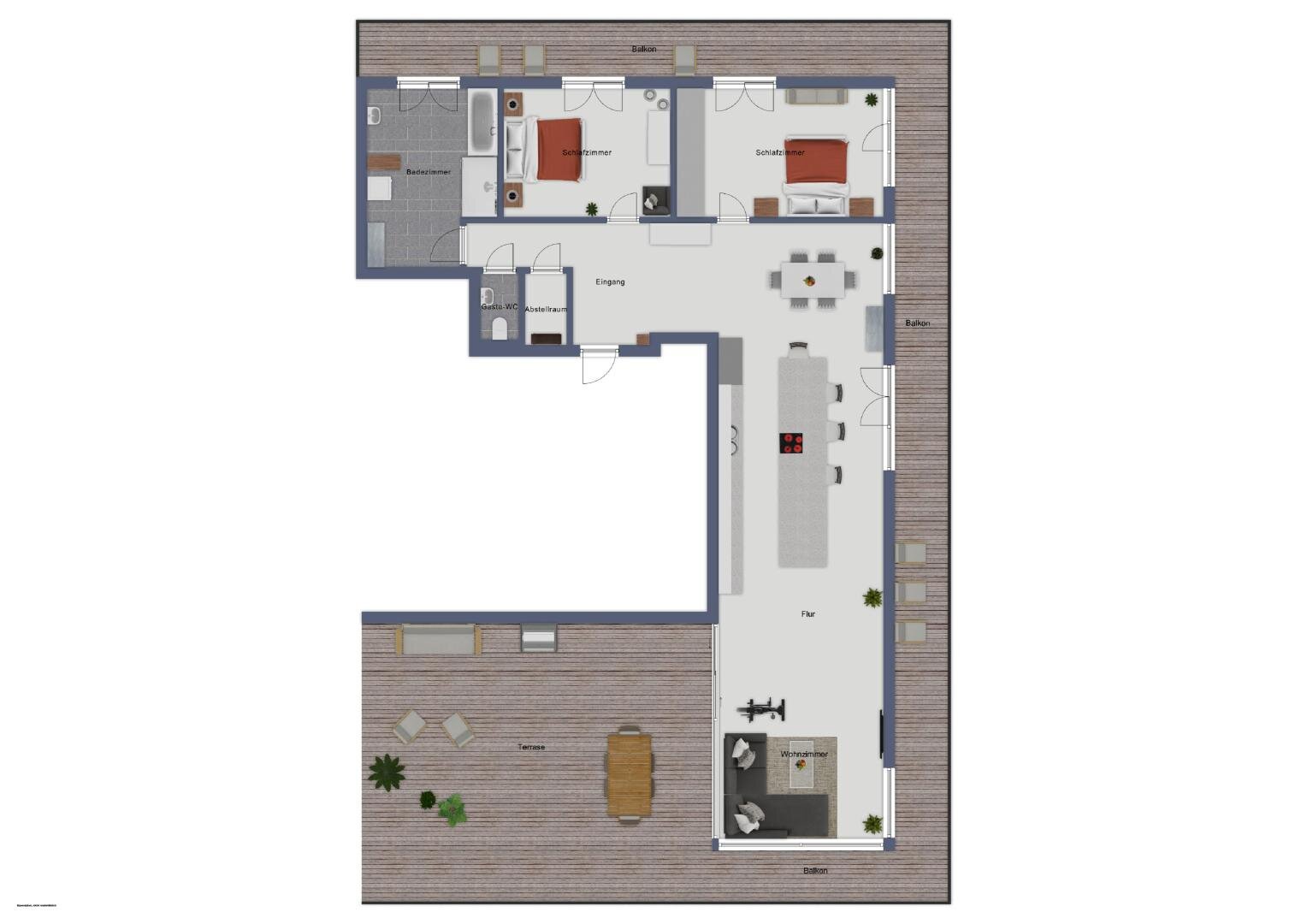 Penthouse zur Miete 2.273 € 3 Zimmer 120 m²<br/>Wohnfläche 3.<br/>Geschoss Altmünster 4813