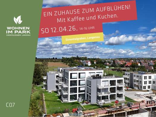 Wohnung zum Kauf - Neubau provisionsfrei 399.900 € 2 Zimmer 76,8 m² 1. Geschoss Am Simontalgraben 23 Langenau 89129