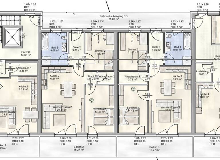 Wohnung zum Kauf - Erstbezug 336.000 € 3 Zimmer 81,5 m² EG Hermann-Schafft-Str. 12 Frommershausen Vellmar 34246