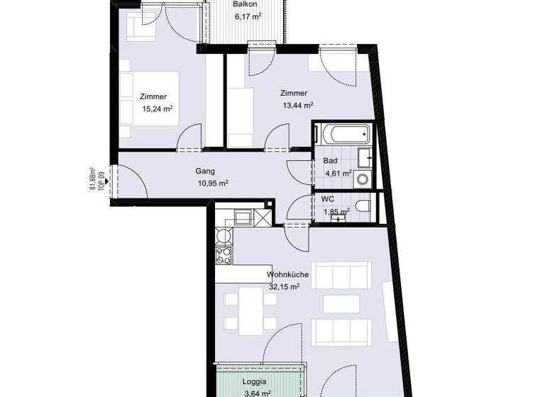 Wohnung zum Kauf - Erstbezug 705.300 € 3 Zimmer 78,2 m² 2. Geschoss Wien 1180
