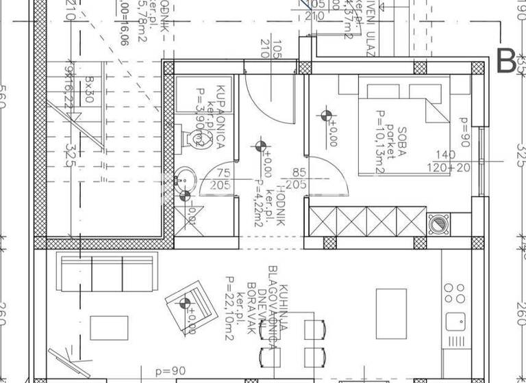 Studio zum Kauf 131.700 € 1 Zimmer 43 m² Valdebek Stari Medulin