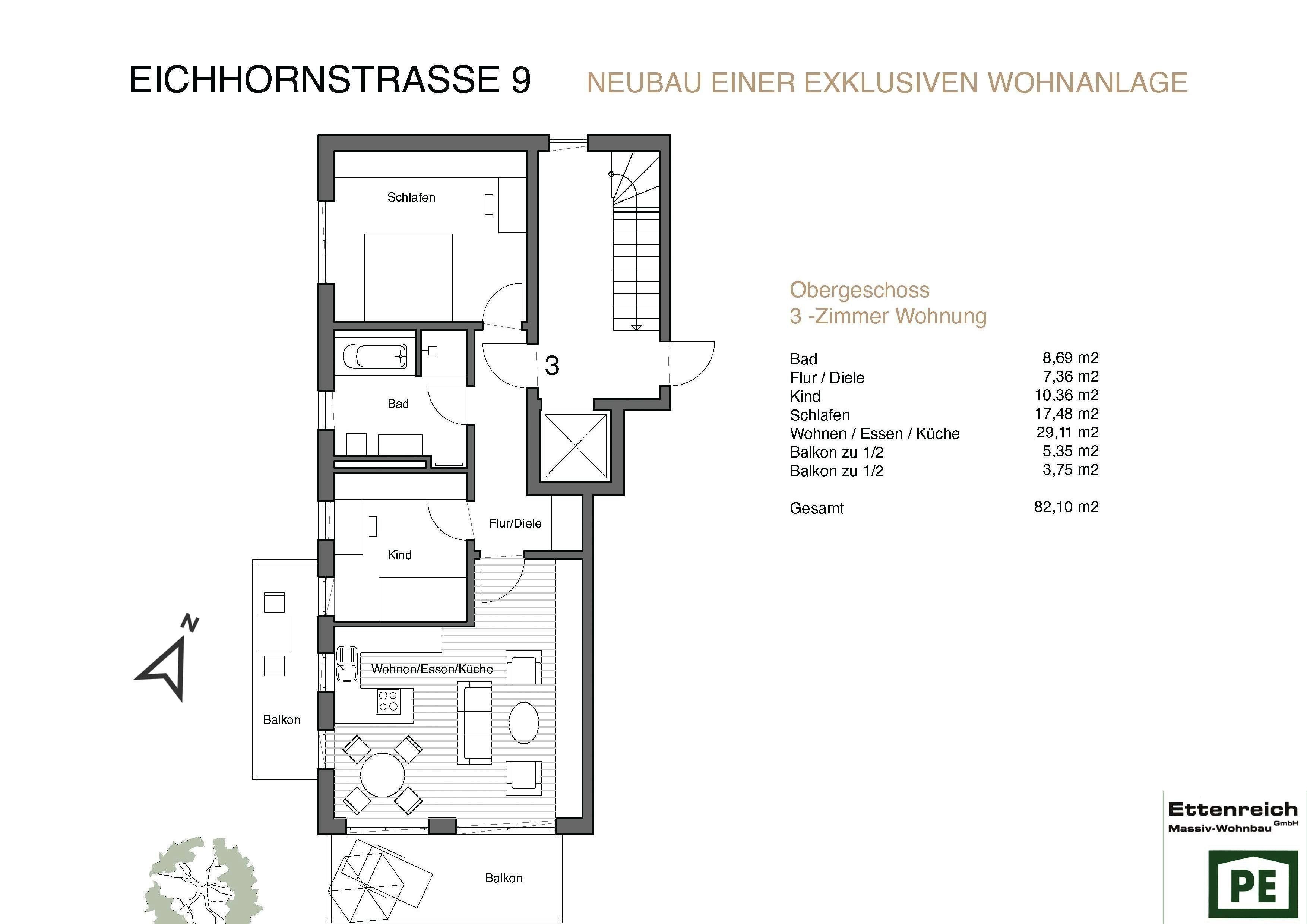 Wohnung zum Kauf 1.089.000 € 3 Zimmer 82,1 m²<br/>Wohnfläche 2.<br/>Geschoss Großhadern München 81377