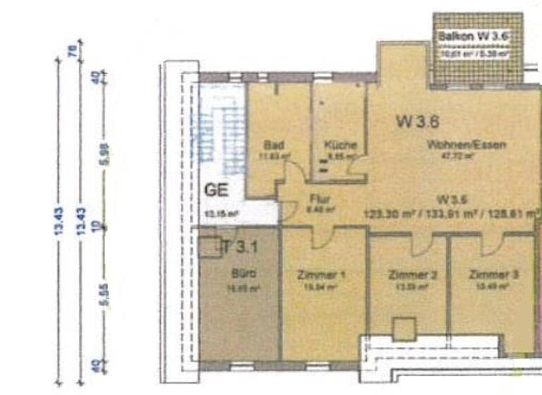 Wohnung zum Kauf 400.000 € 5 Zimmer 152,6 m²<br/>Wohnfläche Dachgeschoss<br/>Geschoss Hechingen Hechingen 72379