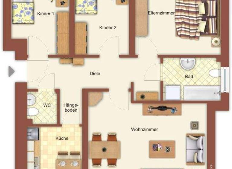 Wohnung zur Miete 839 € 4 Zimmer 83,6 m² 2. Geschoss frei ab 02.04.2026 Königsberger Straße 20 Windberg Mönchengladbach 41063