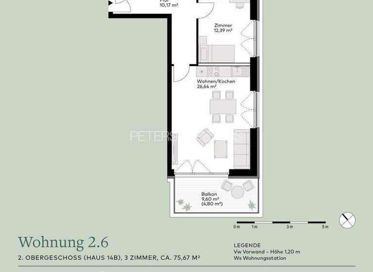 Wohnung zum Kauf provisionsfrei 465.000 € 3 Zimmer 75,7 m² 2. Geschoss Pinneberg 25421