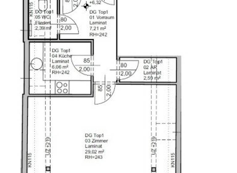 Studio zur Miete 308 € 1 Zimmer 2. Geschoss Aflenz Kurort 8623