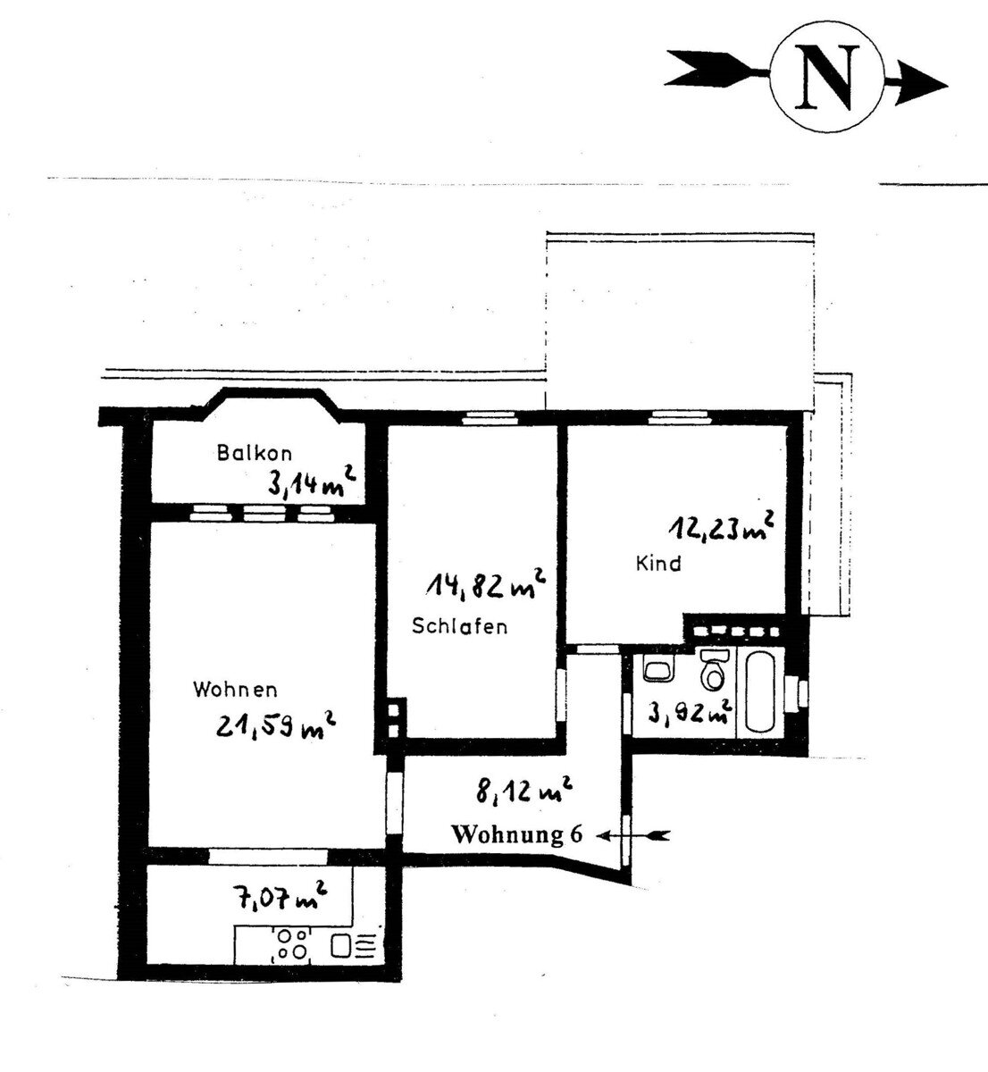 Wohnung zum Kauf 114.000 € 3 Zimmer 70,9 m²<br/>Wohnfläche Naumburg Naumburg 06618