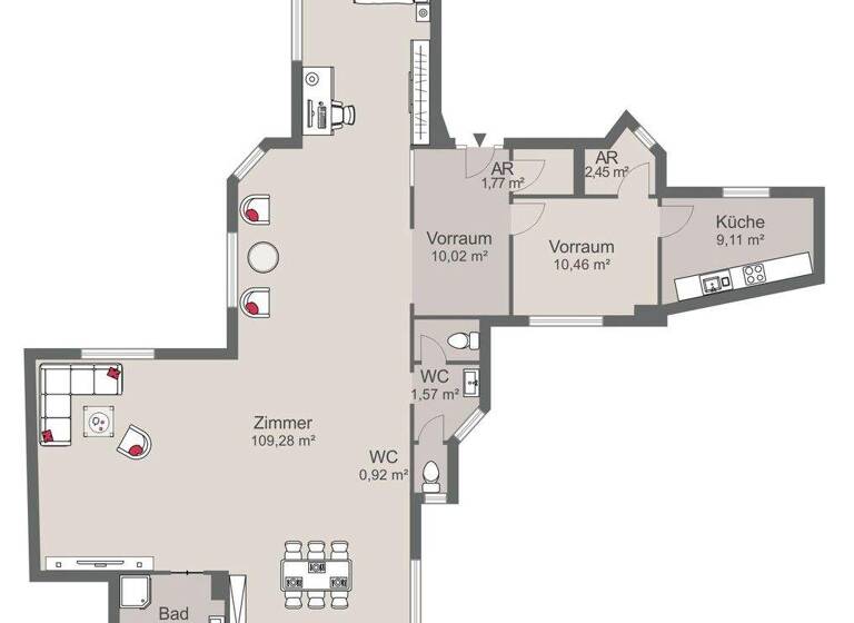 Studio zur Miete 2.673 € 1 Zimmer 155,6 m² 1. Geschoss Wien 1010