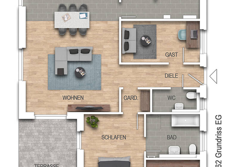 Bungalow zum Kauf 343.900 € 3 Zimmer 126 m² 685 m² Grundstück Taarstedt 24893