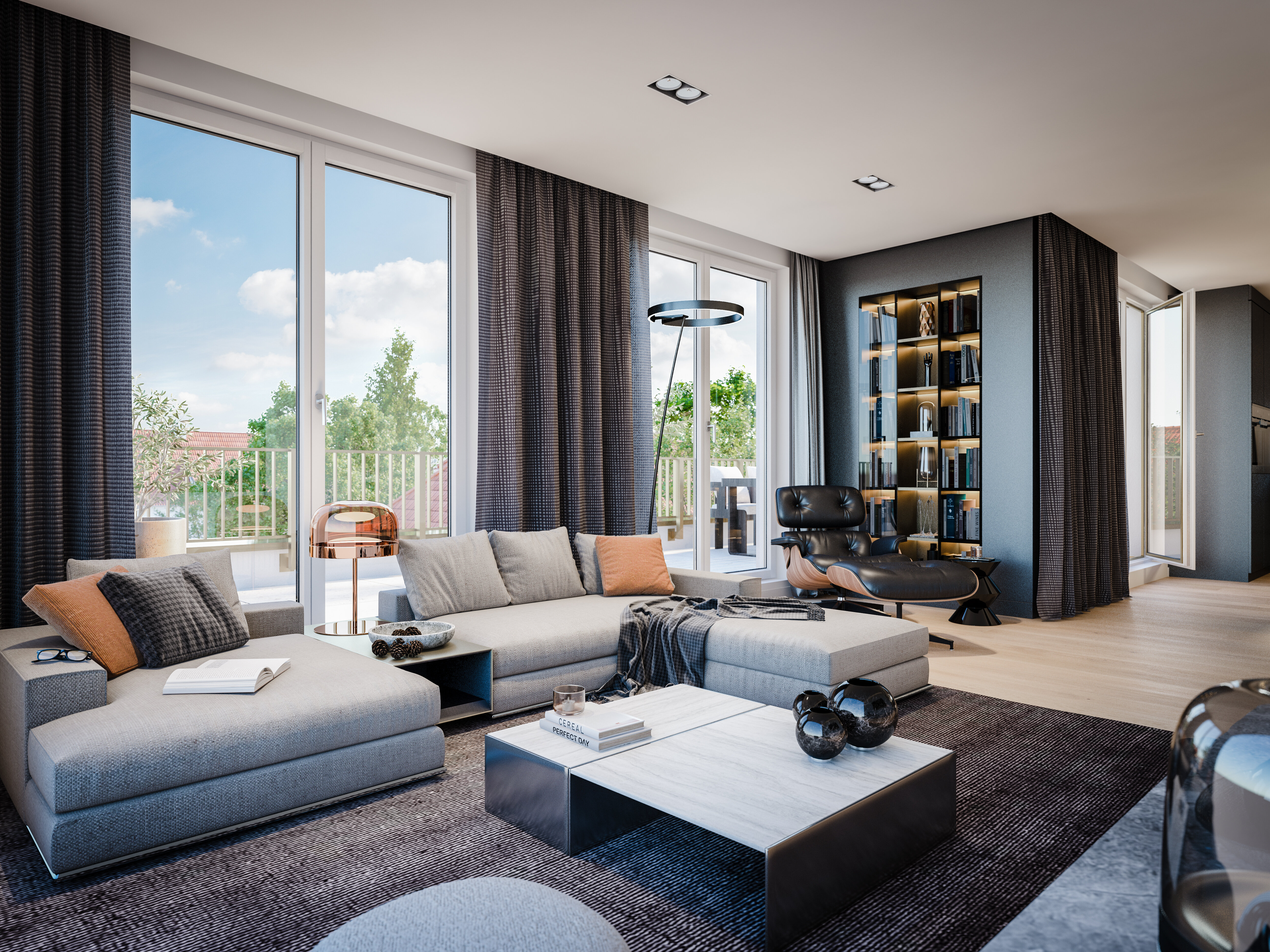 Penthouse zum Kauf 2.215.000 € 3,5 Zimmer 155 m²<br/>Wohnfläche 2.<br/>Geschoss Obermenzing München 81245