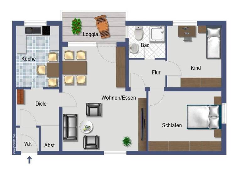 Wohnung zum Kauf provisionsfrei 209.900 € 3 Zimmer 74,3 m² 1. Geschoss Werdener Straße 48 Kettwig Essen 45219