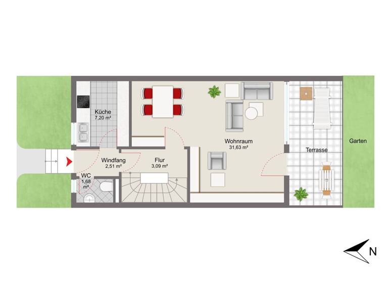 Reihenmittelhaus zum Kauf 770.000 € 4,5 Zimmer 116,8 m² 174 m² Grundstück Am Wald Taufkirchen 82024