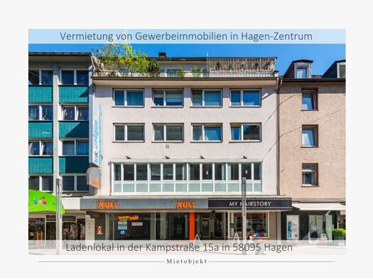 Laden zur Miete 9,50 € 2 Zimmer 130 m² Verkaufsfläche Kampstraße 15a Mittelstadt Hagen 58095