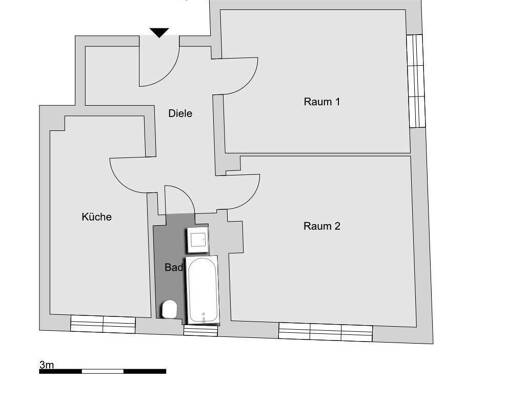 Wohnung zur Miete 687 € 2 Zimmer 53,2 m² 1. Geschoss frei ab 01.04.2026 Scharnhorststraße 10 Zellerau Würzburg 97082