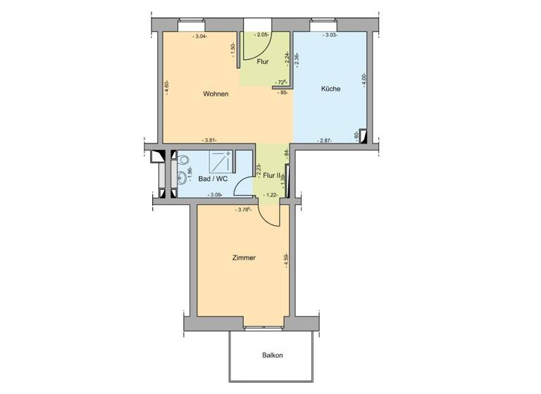 Wohnung zur Miete 853 € 2 Zimmer 67,3 m² EG Albin-Köbis-Str. 10 Markgrafenheide Rostock 18146