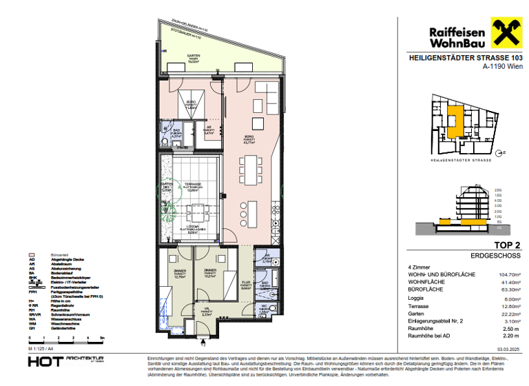 Wohnung zum Kauf provisionsfrei 898.900 € 4 Zimmer 41,4 m² 1. Geschoss Wien 1190