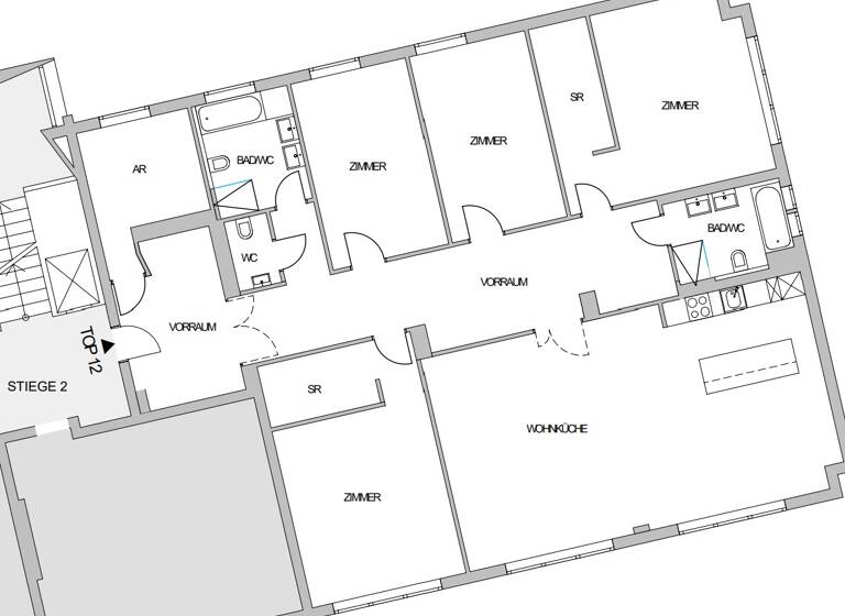 Wohnung zur Miete 2.847 € 5 Zimmer 200,3 m² 2. Geschoss Wien 1030
