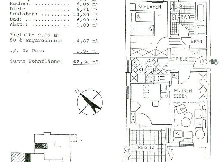 Wohnung zum Kauf als Kapitalanlage geeignet 79.000 € 2 Zimmer 63 m² Niederlungwitz Glauchau 08371