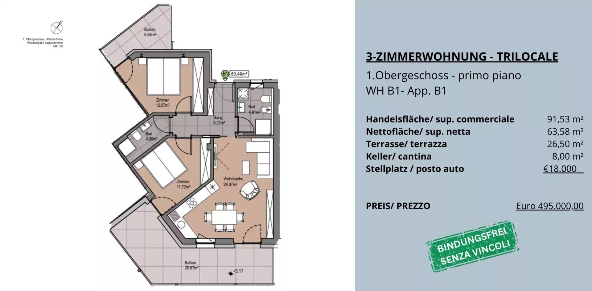 Studio zum Kauf 495.000 € 3 Zimmer 91,5 m²<br/>Wohnfläche 1.<br/>Geschoss Welschnofen 39056