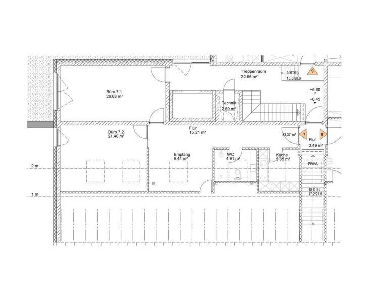 Bürofläche zur Miete 1.200 € 3 Zimmer 83,4 m² Bürofläche Bruckdorfer Straße 38 Sinzing 93161