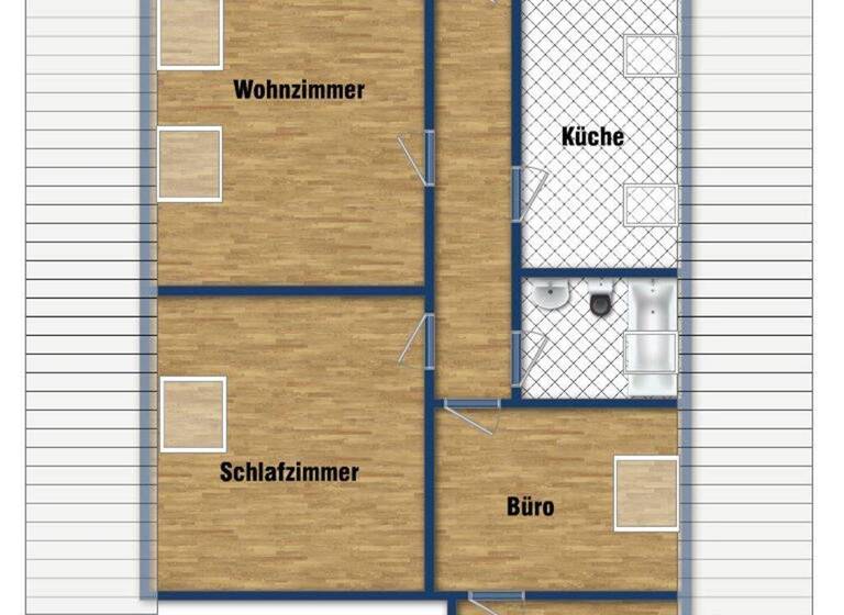 Wohnung zur Miete 620 € 4 Zimmer 107 m² 3. Geschoss frei ab sofort Deichhorst Delmenhorst 27753