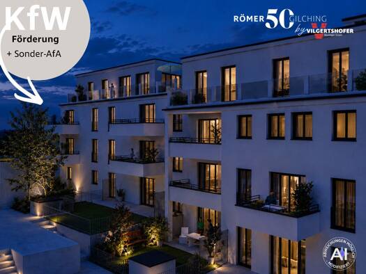 Wohnung zum Kauf - Erstbezug provisionsfrei 639.000 € 3 Zimmer 78,8 m² 2. Geschoss Römerstraße 50 Gilching Gilching 82205