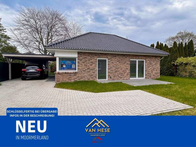 Haus zum Kauf - Erstbezug 320.000 € 3 Zimmer 89,2 m² 456 m² Grundstück frei ab sofort Warsingsfehn Moormerland 26802