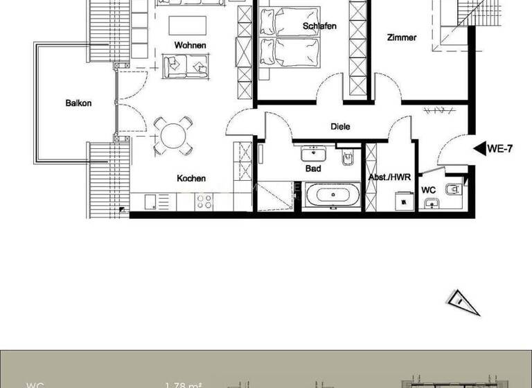 Wohnung zum Kauf 225.000 € 3 Zimmer 79,2 m² 1. Geschoss Lembeck Dorsten 46286