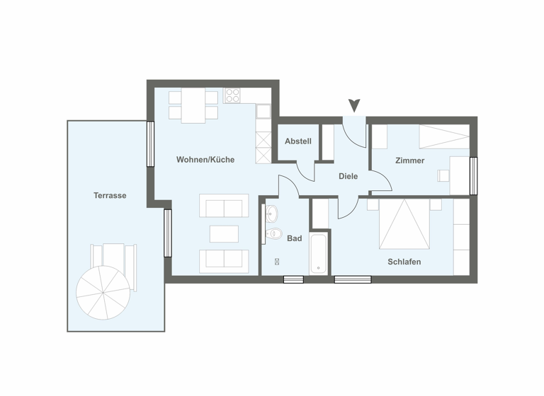 Terrassenwohnung zum Kauf - Erstbezug provisionsfrei als Kapitalanlage geeignet 322.000 € 3 Zimmer 83 m² Jöllenbeck Bielefeld 33739