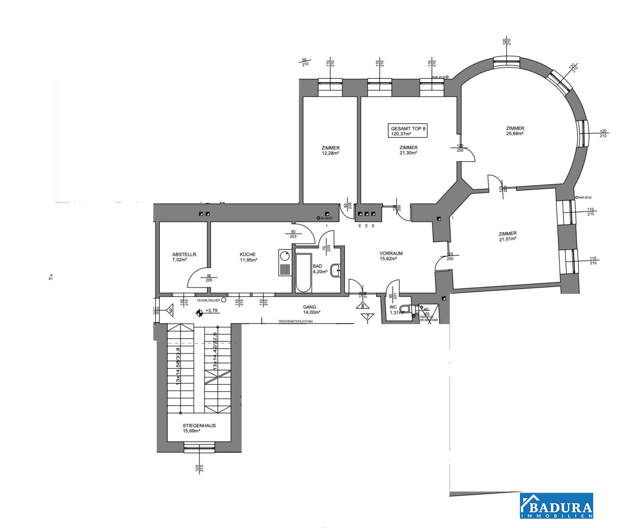 Wohnung zum Kauf 595.000 € 4,5 Zimmer 120,4 m²<br/>Wohnfläche 1.<br/>Geschoss Wien 1060