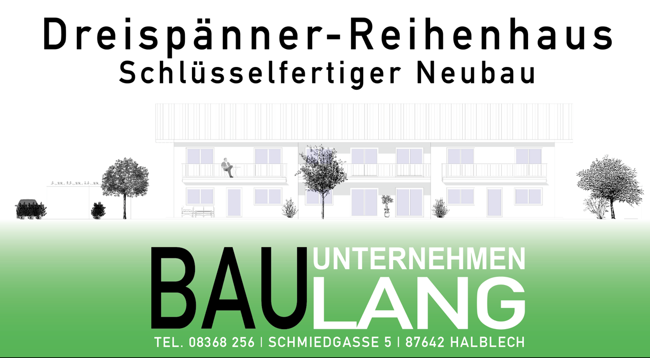 Reihenendhaus zum Kauf provisionsfrei 853.872 € 5 Zimmer 140 m²<br/>Wohnfläche 350 m²<br/>Grundstück Abt-Heß-Straße 1c Füssen Füssen 87629