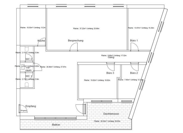 Bürofläche zur Miete 1.518 € 6 Zimmer 138 m² Bürofläche Lienz 9900