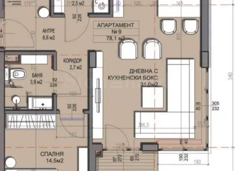 Studio zum Kauf 290.400 € 2 Zimmer 100,8 m² Sofia