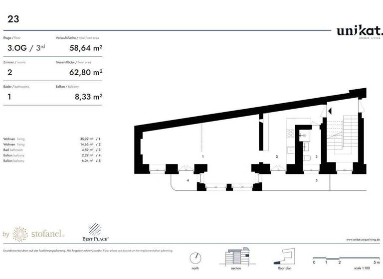 Wohnung zur Miete 1.935 € 2 Zimmer 58,6 m² 3. Geschoss frei ab sofort Wöhlertstraße 21 Mitte Berlin 10115