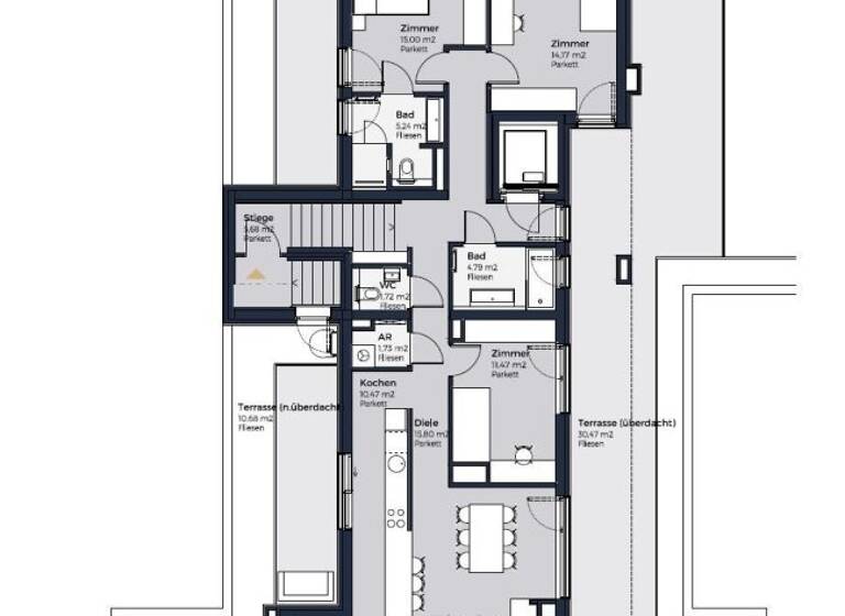 Wohnung zum Kauf - Erstbezug 1.120.000 € 4 Zimmer 134,6 m² 1. Geschoss Achau 2481