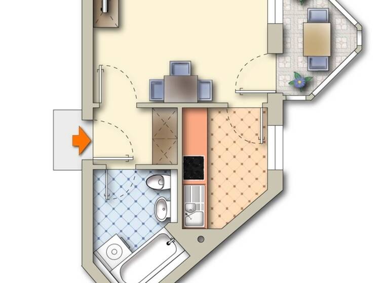 Studio zur Miete 495 € 1 Zimmer 38 m² frei ab 15.04.2026 Straubing 94315